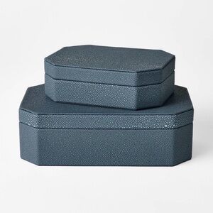 Threshold Shagreen Decorative Boxes